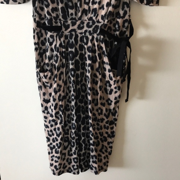 Zara basics leopard puff sleeve mini dress. - Picture 4 of 7